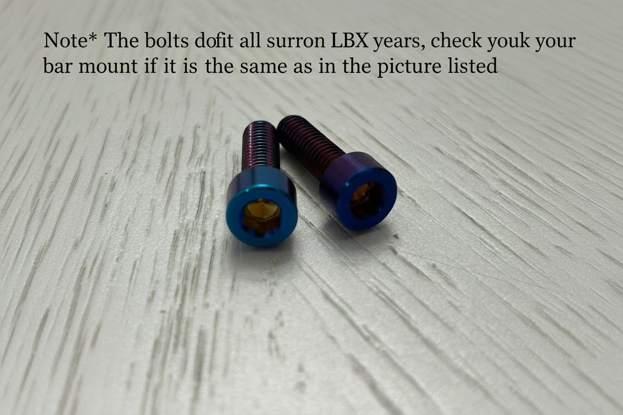 Titanium bolts for OEM surron bar mount stem clamp set of 2