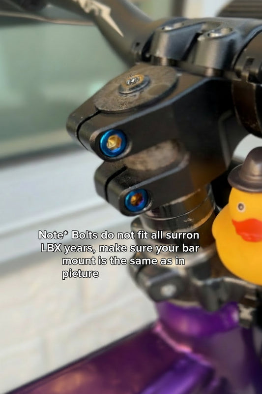 Titanium bolts for OEM surron bar mount stem clamp set of 2