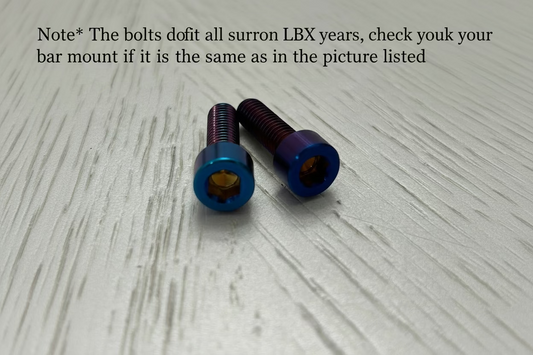 Titanium bolts for OEM surron bar mount stem clamp set of 2